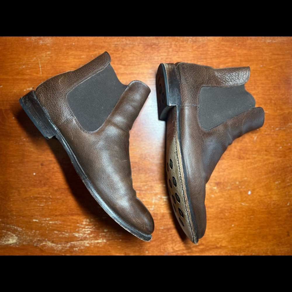 Thursday Boot Company Men's Brown Pull on 
Leather Chelsea Ankle Boots 14